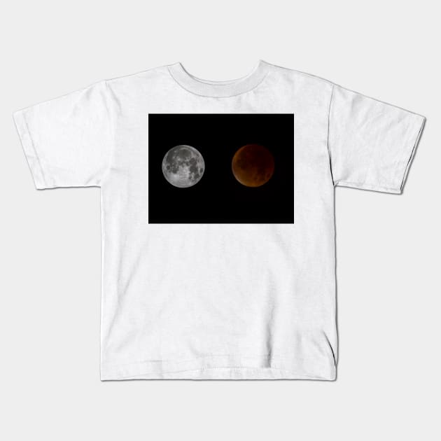 Blood Red Super Moon Eclipse Kids T-Shirt by captureasecond